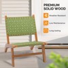 Karl Home | Solid Wood Patio Accent Chair with Hand-Woven Back & Seat - 3 of 4
