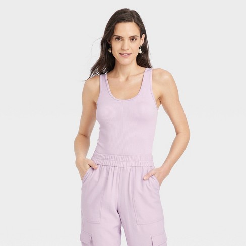 Women's Seamless Slim Fit Tank Top - A New Day™ Violet S