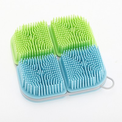 Unique Bargains Square Shape Bath Brush for Bathroom 3.94"×3.94" 1 Pc