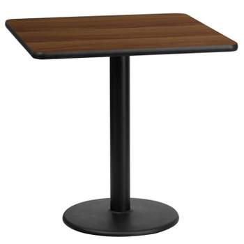 Flash Furniture 24'' Square Laminate Table Top with 18'' Round Table Height Base