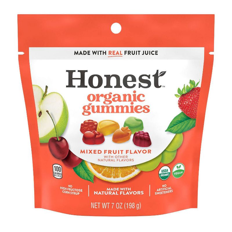 Honest Assorted Fruit Flavored Organic Gummies Candy - 7oz, 1 of 4