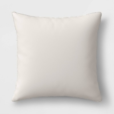 Woven Off-White Cotton Textured Square Throw Pillow