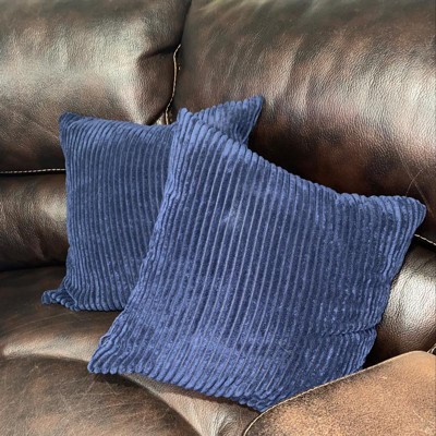 Unique Bargains Corduroy Modern Solid Striped Couch Sofa Home Decorative  Pillow Covers 2 Pcs : Target