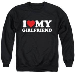 Men's I Heart My Girlfriend Crewneck Sweatshirt - 1 of 4