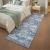 Indoor Vintage Area Rugs For Living Room Retro Low Pile Non Slip Distressed Rug For Bedroom Washable Lightweight Soft Foldable Carpet Home Decor - 3 of 4