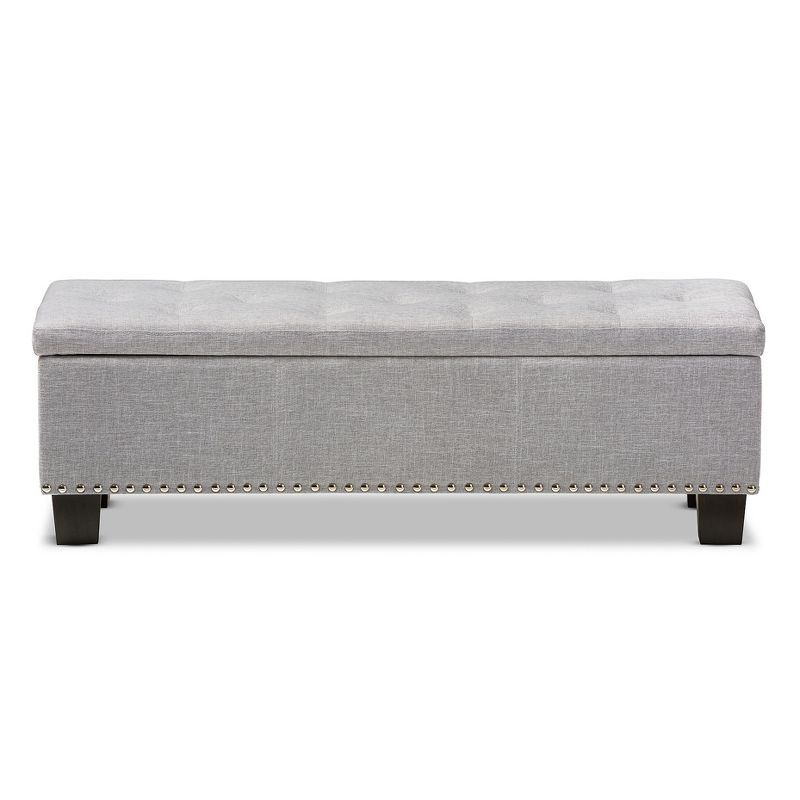 Hannah Modern And Contemporary Fabric Upholstered Button - Tufting Storage Ottoman Bench - Baxton Studio, 4 of 8