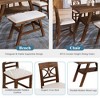 NicBex 6-Piece Farmhouse Counter Height Dining Set, 60" Table with Storage Shelf, 4 Chairs & Bench, Rustic Kitchen Table Set - 2 of 4