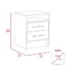 Kumasinova Modern Nightstand with 2 Drawers,19.9" Wooden Night Stand,Multi-Functional Bedside Table & End Table for Bedroom & Living Room - 4 of 4