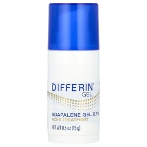Differin Acne Treatment Gel, 30 Day Supply, Retinoid Acne Treatment for Face with 0.1% Adapalene, Skin Care for Acne and Pimple Prone Skin, 15g Pump - 1 of 3