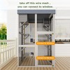 70.5 inch Gray Wooden Catio Outdoor Cat Enclosure Pet Cage with 6 Jumping Platforms 2 Napping Houses and Movable tarp cover - 2 of 4