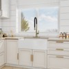 CASAINC 30'' Rectangular Single Basin Fireclay Farmhouse Apron Kitchen Sink with Faucet, White - 2 of 3