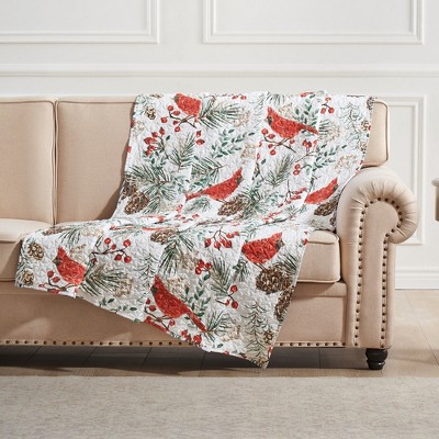 Greenland Home Fashions Cardinal Plaid Throw Red – 50"x60", Brushed Microfiber Shell, Cotton-Blend Fill, Machine Washable