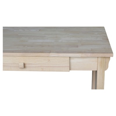 Classic Mission-Style Solid Wood Desk with Drawer in Brown