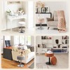 Arceso 360° Swivel Vanity Stool, Faux Leather with Storage, Height Adjustable Stool for Bathroom & Living Room - 4 of 4