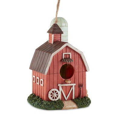 8.75" Barn Polyresin Birdhouse - Zingz & Thingz