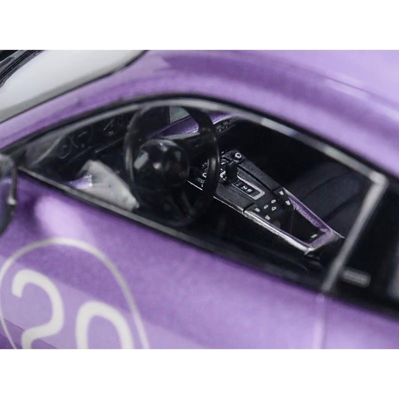 2021 Porsche 911 Turbo S w/SportDesign Package #20 Viola Purple Met. w/Silver Stripes 1/18 Diecast Model Car by Minichamps, 2 of 4