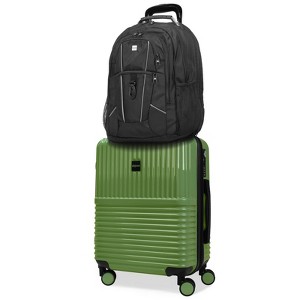 World Traveler Dejuno Tonal Ultimate Travel Combo Spinner Carry-On & Laptop Backpack 2-Piece Luggage Set - 1 of 4