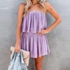 EXLURA Womens 2025 Summer Romper Dress Spaghetti Strap Pleated Fashion Short Jumpsuit Outfits - 4 of 4