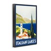 Stupell Industries Italian Lakes Retro Scenery Framed Giclee Art, Black, 12" x 18" - 2 of 4