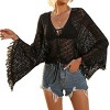 Women's Beach Cover - Up: Fringe Bell - Sleeve Bikini Outerwear, Sun Protection Cardigan for Beach, Pool & Summer Vacations - 2 of 4