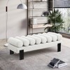 Meridian Furniture,Akeela Linen Textured Fabric Bench - 2 of 4