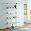 55 Downing Street Hanna 70 3/4" Clear Acrylic and Chrome 6-Shelf Open Bookcase - 2 of 4