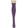 Memoi Women's Warped Crochet Over The Knee Socks - 2 of 4