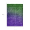 Green Purple And Charcoal Ombre Washable Indoor Outdoor Area Rug - 3 of 4