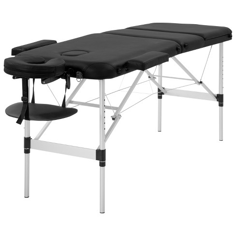 FDW Massage Table Massage Bed 73 inch 3 Folding Portable Massage Table Height Adjustable Lightweight Aluminium Spa Table Lash Bed Tattoo Table - image 1 of 4