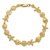 Black Bow Jewelry 14k Yellow Gold Seashell Theme Bracelet - 7.25 Inch - 3 of 4