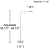 360 Lighting Zema Traditional Pharmacy Floor Lamp 49 1/2" Tall Brushed Nickel LED Adjustable Swing Arm for Living Room Reading Bedroom Offic - 4 of 4
