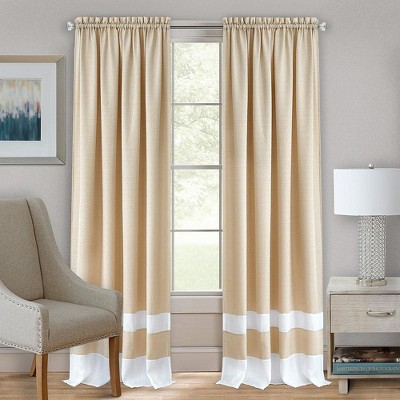 Kate Aurora Complete 3 Pc. Window in a Bag Flax Linen Curtain Set