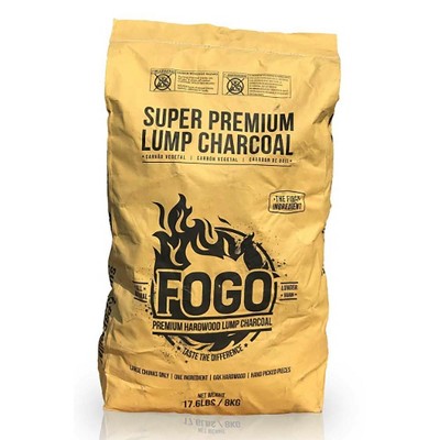 FOGO Super Premium Oak Restaurant All-Natural Hardwood Lump Charcoal, 17.6 Lbs