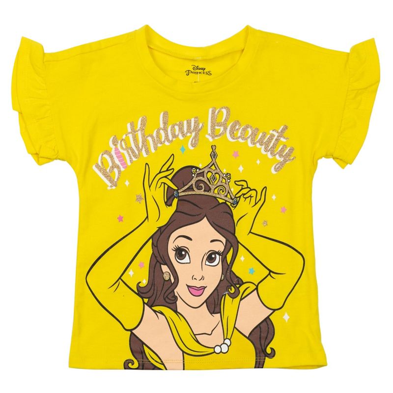 Disney Minnie Mouse Princess The Little Mermaid Moana Lilo & Stitch Frozen Elsa Birthday Girls T-Shirt Toddler to Big Kid, 5 of 9