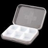 Unique Bargains Household Travel Plastic Square Shaped 6 Compartments Medicinal Pills Box Case Holder - 2 of 3