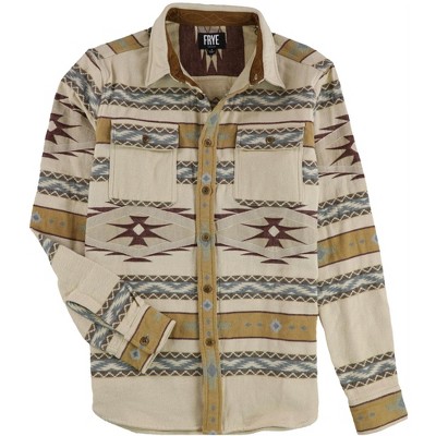 Frye Mens Jacquard Button Up Shirt