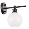 Elegant Lighting Collier 1 light Brass and Frosted white glass Wall sconce - 3 of 4
