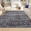 Washable Rug – Distressed Marble Boho Design, Ultra-Thin, Carpet for Living Room, Bedroom, Dining Room - 2 of 4