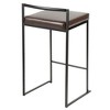 Metal Stackable Counter-Height Contemporary Stool with Padded Seat, Set of 2 for Kitchen or Home Bar - 4 of 4