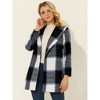 INSPIRE CHIC Women's Shawl Collar Check Belted Wrap Plaid Coat with Pockets - 2 of 4