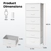 Pellebant Vertical Dresser for Bedroom 6 drawer Storage Tower Steel Frame Wood Top Easy Pull Non-woven Fabrics Drawer - 2 of 4