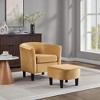 NicBex Swivel/Velvet Barrel Accent Chair & Ottoman Set Modern Armchair Sofa for Living Room or Bedroom - 4 of 4