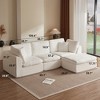110'' Cloud Sectional Sofa with L-Shaped Convertible Design, Ottoman, and Seven Throw Pillows ¨C No Assembly Required - 2 of 4