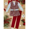 Frosty and Chic White Lace Top, Vest, Belt and Legging Set Mia Belle Girls - 4 of 4