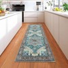 Machine Washable Runner Rug 2x6 Distressed Vintage Rug for Hallway Non Slip Soft Traditional Medallion Carpet Runner for Entryway Kitchen Laundry - 3 of 4