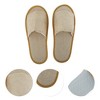 Unique Bargains Open-Toe Linen Slippers Disposable Slippers 1 Pair - 3 of 4