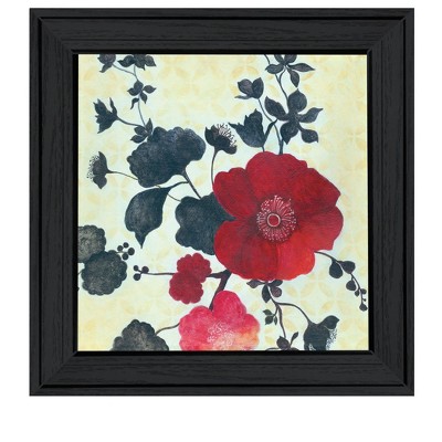 HomeRoots Japanese Blossoms Black Framed Print Wall Art
