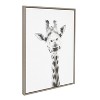33" x 23" Sylvie Giraffe Animal Print And Portrait By Simon Te Tai Framed Wall Canvas - Kate & Laurel  - image 2 of 4