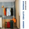 SEVOBAL Freestanding Coat Racks Adjustable Telescopic Garment Rack Heavy Duty Movable DIY for Versatile Indoor, White, 47"*3.7"*120" - 2 of 4