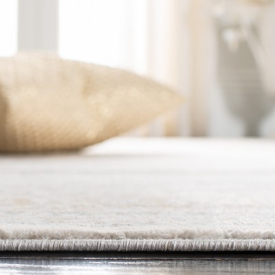 Isabella Round Cream Beige Synthetic Hand-Knotted Area Rug